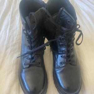 Black Thursday combat boots, size 7.5